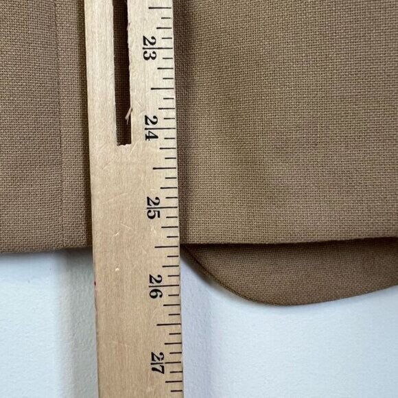 Vintage Women’s Medium Tan Wool Classic Suit Jacket Blazer Sports Coat 2 Button - Picture 11 of 14